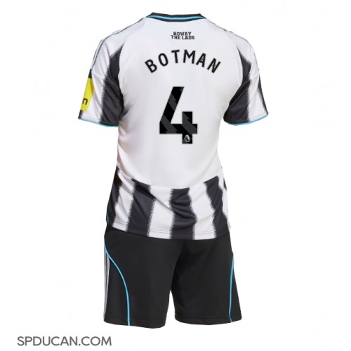 Dječji Nogometni Dres Newcastle United Sven Botman #4 Domaci 2025-26 Kratak Rukav (+ Kratke hlače)